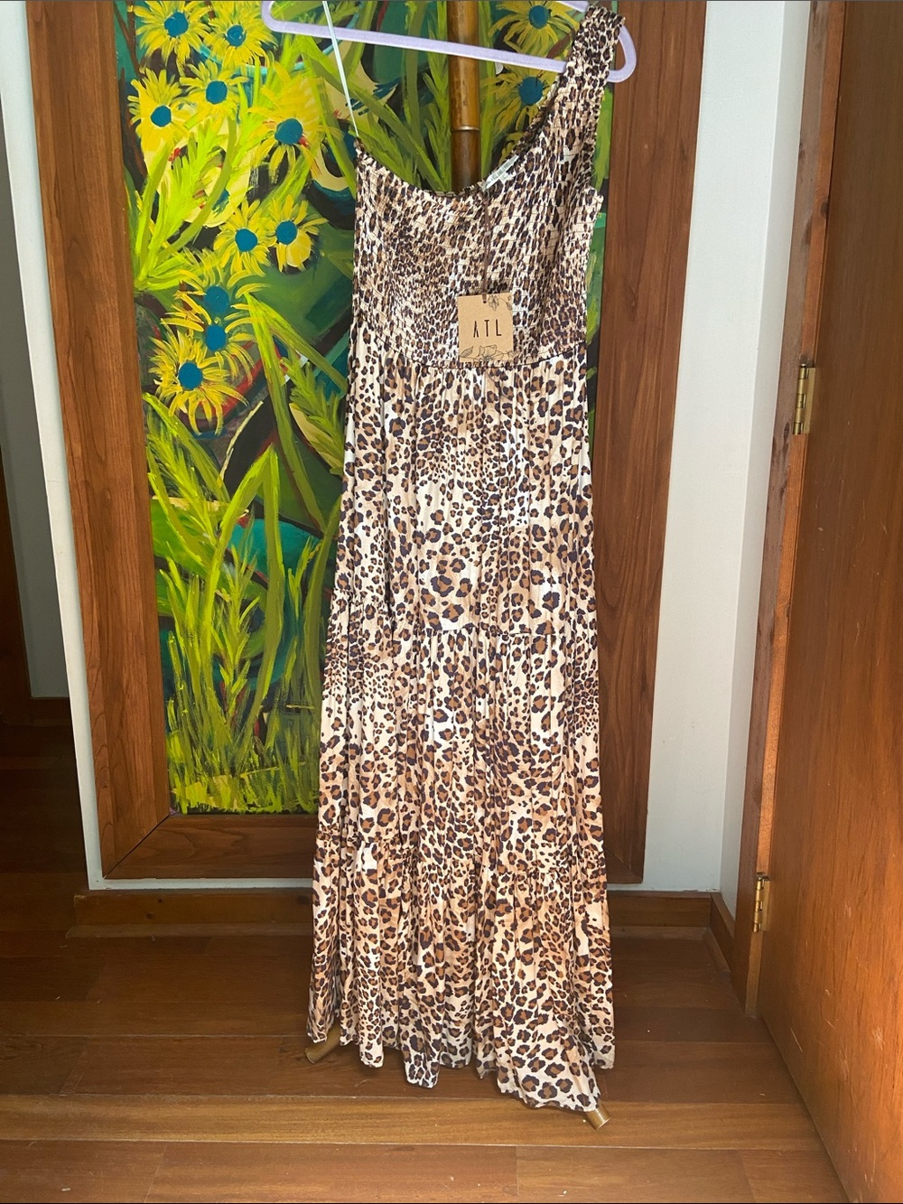 LBLC the label Leopard Print Maxi Dress in Tan and Brown